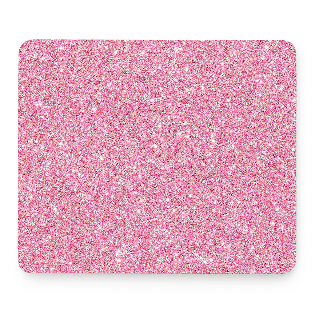 Pink (NOT Real) Glitter Print Mouse Pad