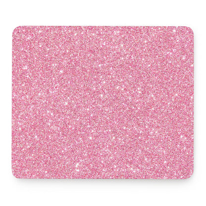 Pink (NOT Real) Glitter Print Mouse Pad