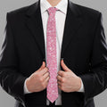 Pink (NOT Real) Glitter Print Necktie