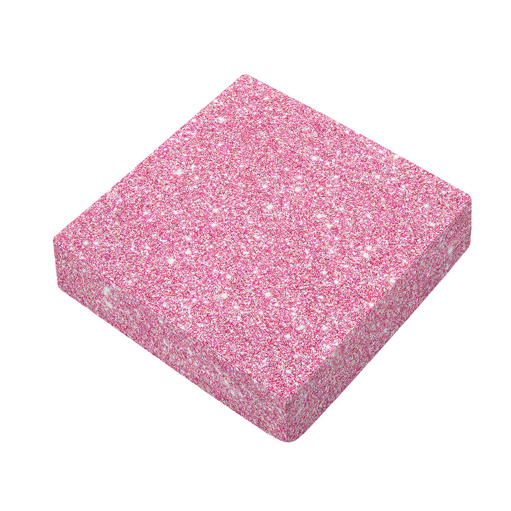 Pink (NOT Real) Glitter Print Outdoor Seat Cushion Cover