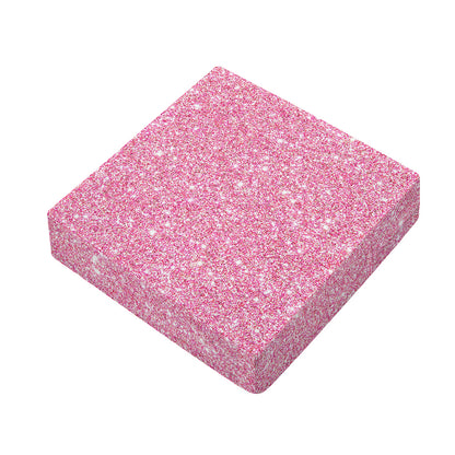 Pink (NOT Real) Glitter Print Outdoor Seat Cushion Cover