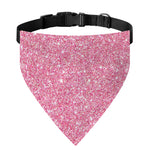 Pink (NOT Real) Glitter Print Over The Collar Dog Bandana