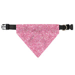 Pink (NOT Real) Glitter Print Over The Collar Dog Bandana