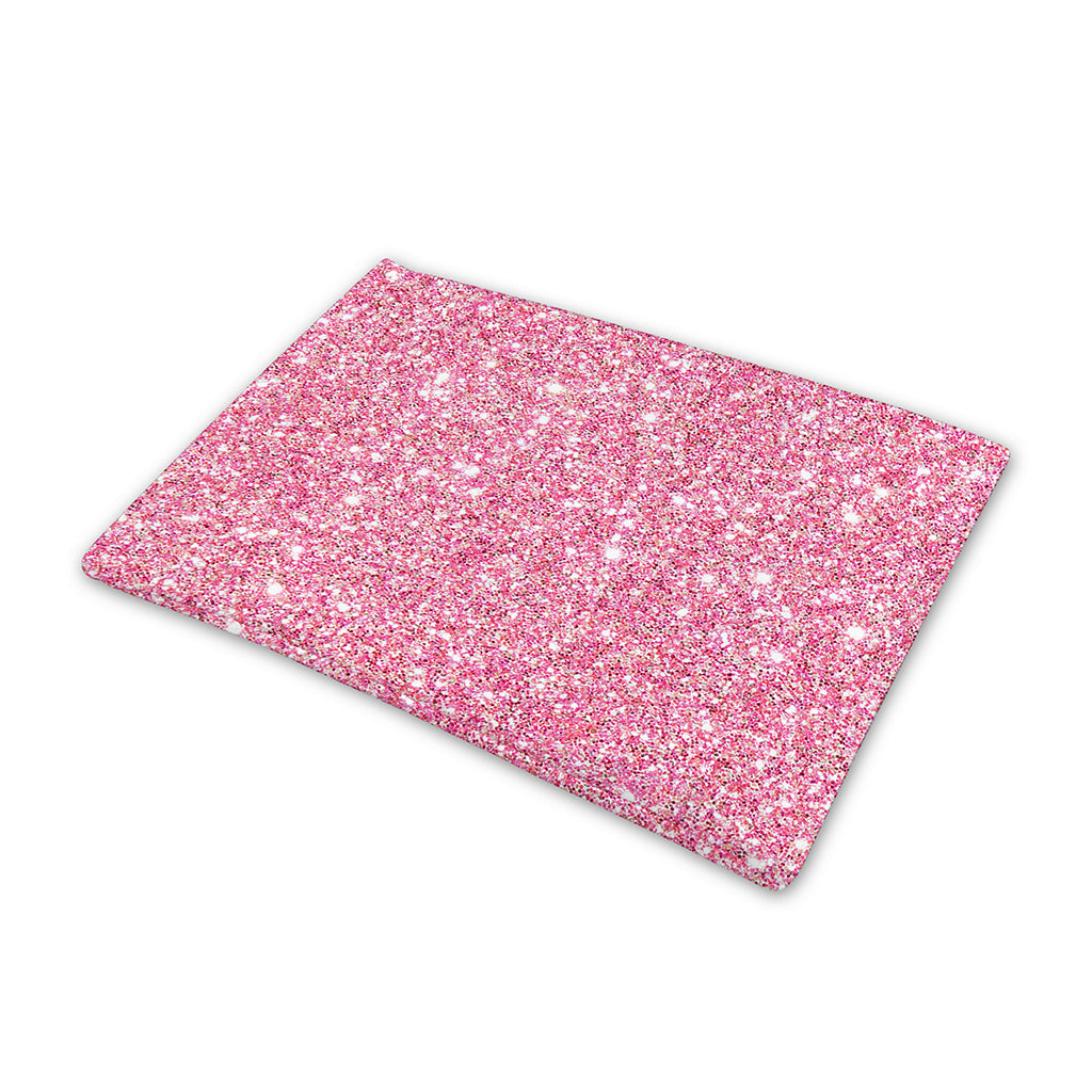 Pink (NOT Real) Glitter Print Pet Cooling Mat Cover