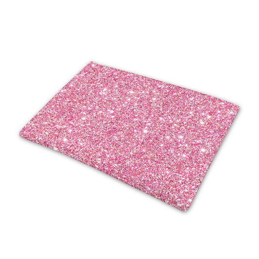 Pink (NOT Real) Glitter Print Pet Cooling Mat Cover