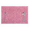 Pink (NOT Real) Glitter Print Placemat