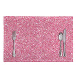 Pink (NOT Real) Glitter Print Placemat