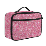 Pink (NOT Real) Glitter Print Portable Lunch Bag