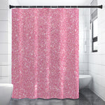 Pink (NOT Real) Glitter Print Premium Shower Curtain