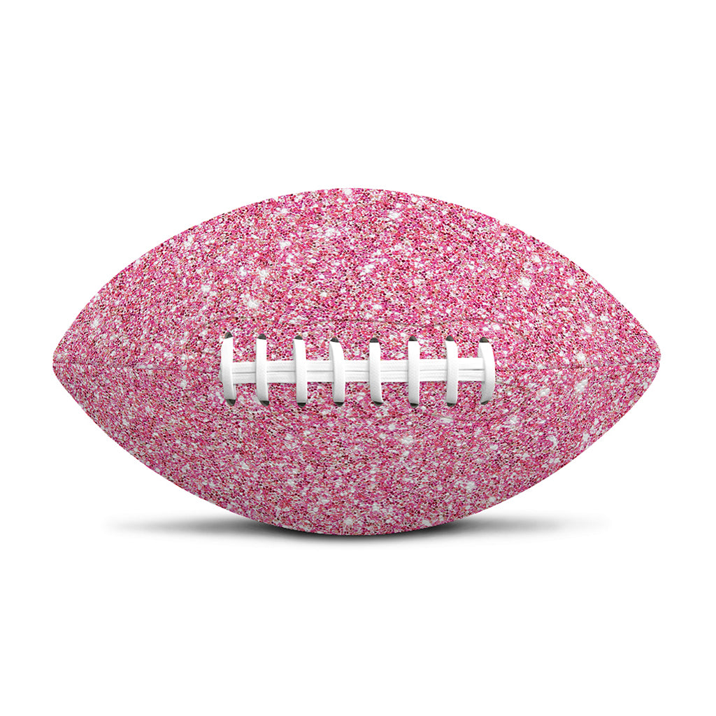 Pink (NOT Real) Glitter Print Rugby Ball