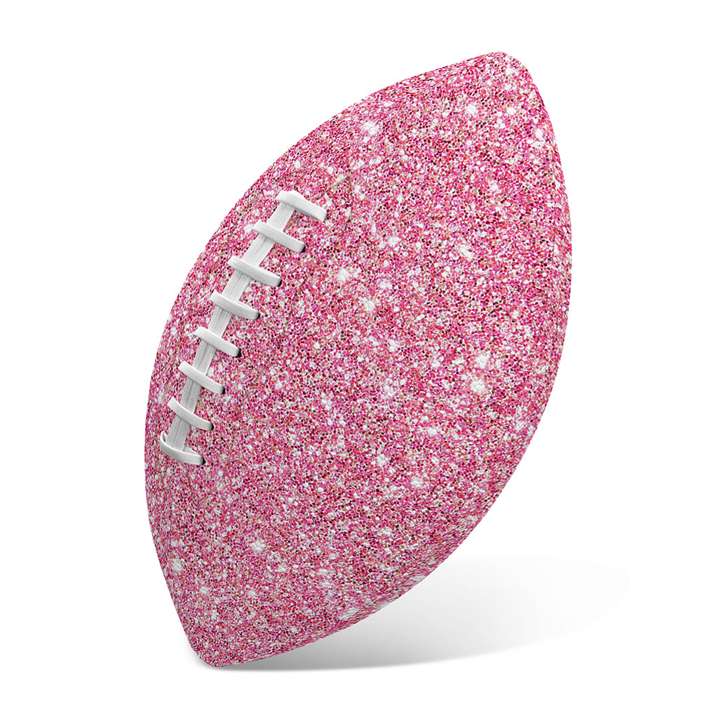 Pink (NOT Real) Glitter Print Rugby Ball