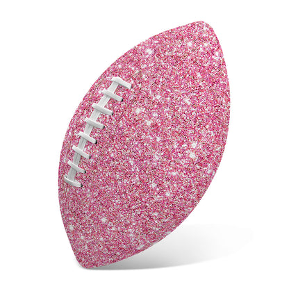 Pink (NOT Real) Glitter Print Rugby Ball