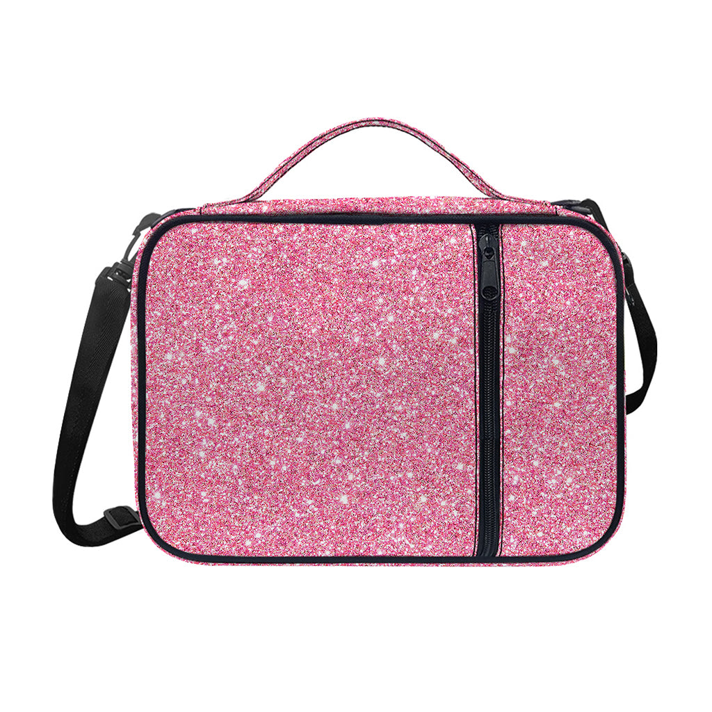 Pink (NOT Real) Glitter Print Shoulder Strap Bible Bag