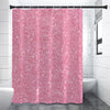 Pink (NOT Real) Glitter Print Shower Curtain