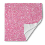 Pink (NOT Real) Glitter Print Silk Bandana