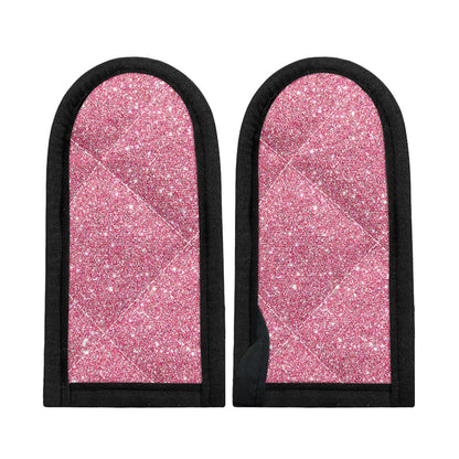 Pink (NOT Real) Glitter Print Skillet Handle Cover