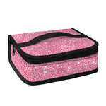 Pink (NOT Real) Glitter Print Small Lunch Bag