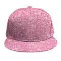Pink (NOT Real) Glitter Print Snapback Cap