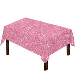 Pink (NOT Real) Glitter Print Tablecloth