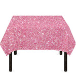 Pink (NOT Real) Glitter Print Tablecloth