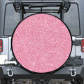 Pink (NOT Real) Glitter Print Tire Cover