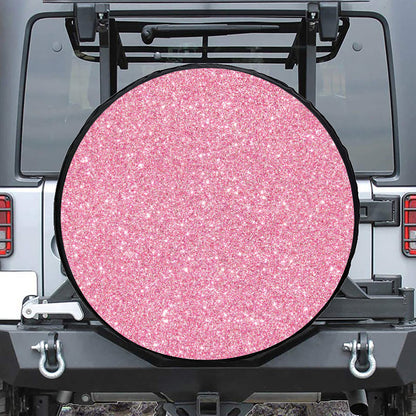 Pink (NOT Real) Glitter Print Tire Cover