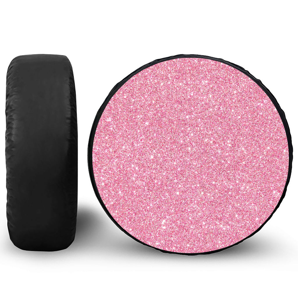 Pink (NOT Real) Glitter Print Tire Cover