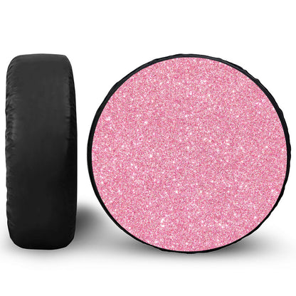 Pink (NOT Real) Glitter Print Tire Cover