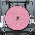 Pink (NOT Real) Glitter Print Tire Cover With Camera Hole