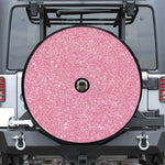 Pink (NOT Real) Glitter Print Tire Cover With Camera Hole