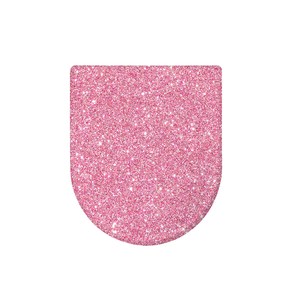 Pink (NOT Real) Glitter Print Toilet Lid Cover