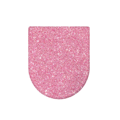 Pink (NOT Real) Glitter Print Toilet Lid Cover