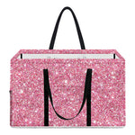 Pink (NOT Real) Glitter Print Utility Tote Bag