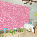 Pink (NOT Real) Glitter Print Wall Sticker