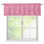 Pink (NOT Real) Glitter Print Window Valance