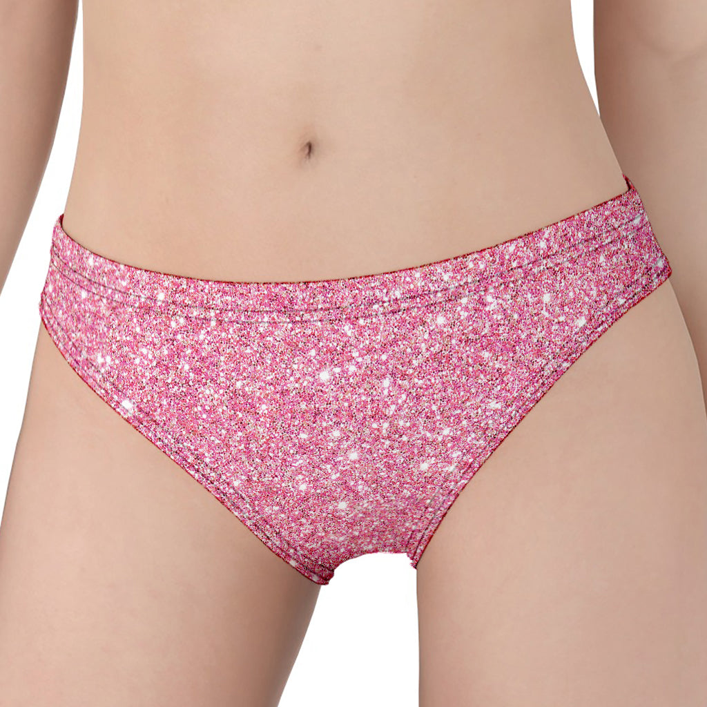 Pink (NOT Real) Glitter Print Women's Panties