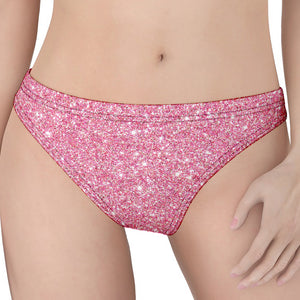 Pink (NOT Real) Glitter Print Women's Thong