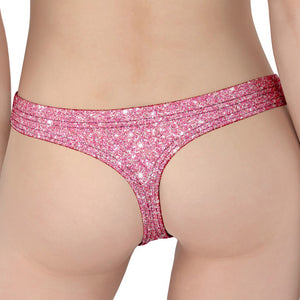 Pink (NOT Real) Glitter Print Women's Thong