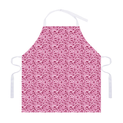 Pink Octopus Tentacles Pattern Print Adjustable Apron