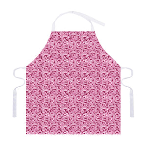 Pink Octopus Tentacles Pattern Print Adjustable Apron
