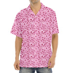 Pink Octopus Tentacles Pattern Print Aloha Shirt