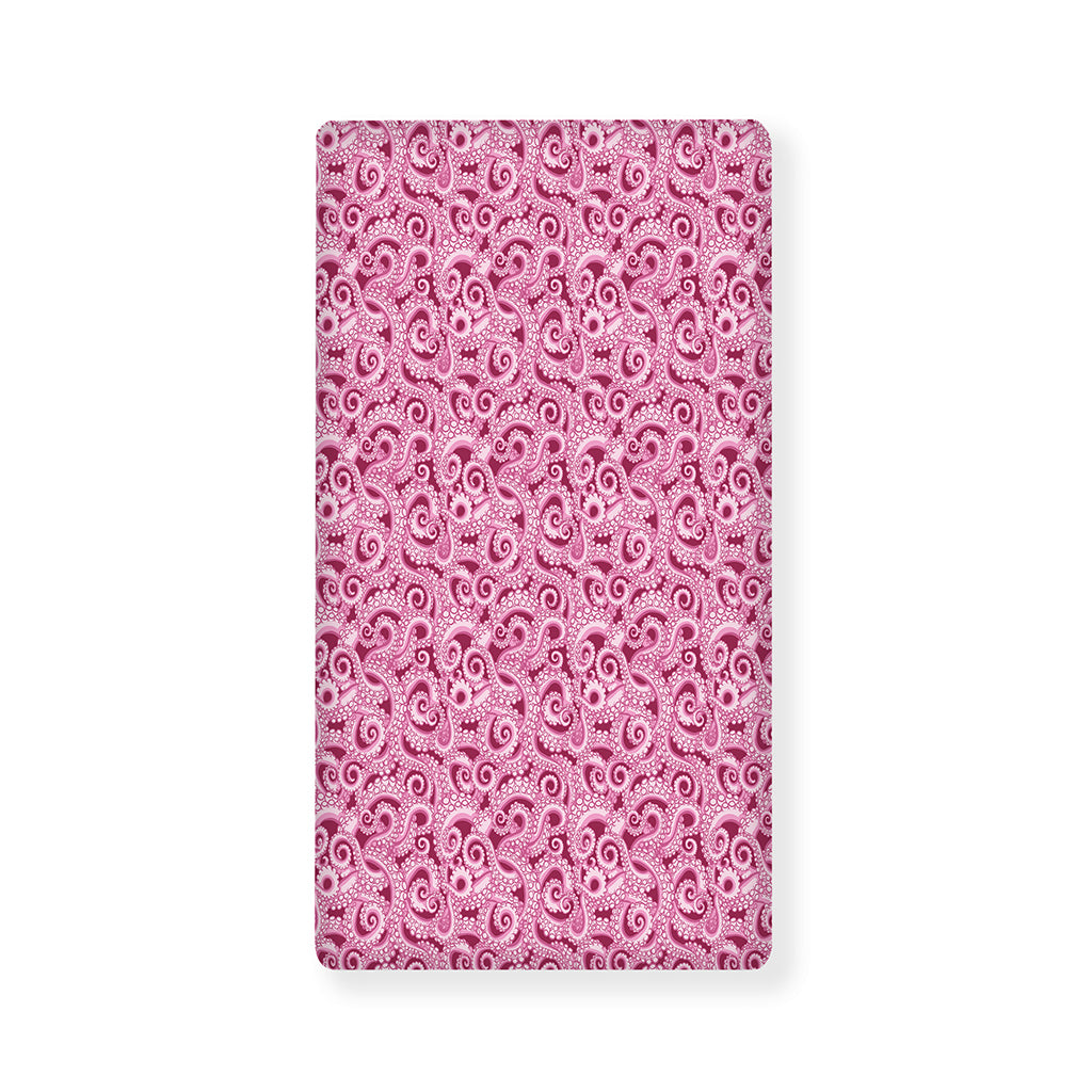 Pink Octopus Tentacles Pattern Print Baby Crib Sheet