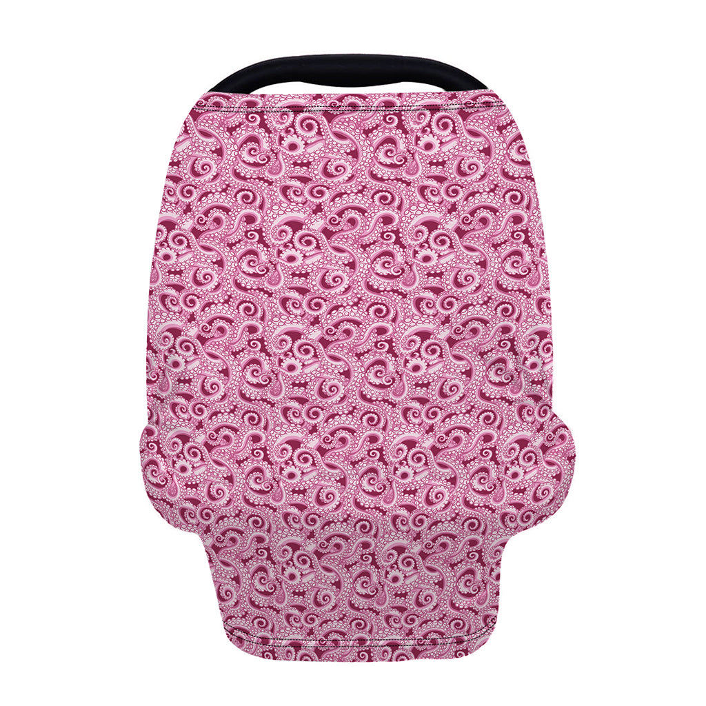 Pink Octopus Tentacles Pattern Print Baby Seat Cover