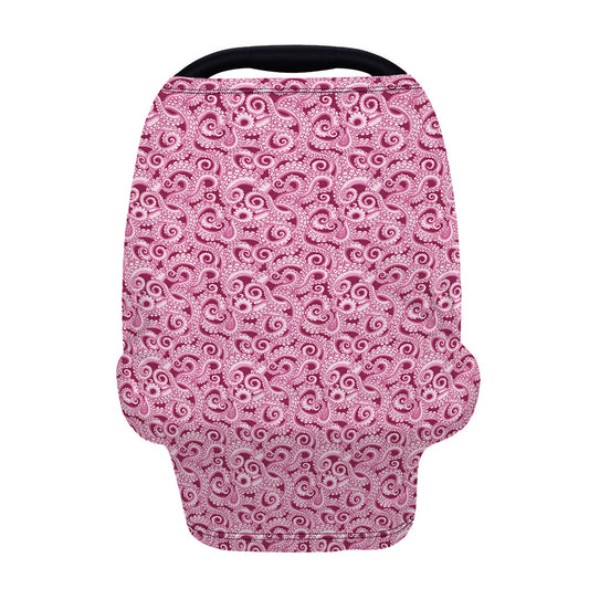 Pink Octopus Tentacles Pattern Print Baby Seat Cover