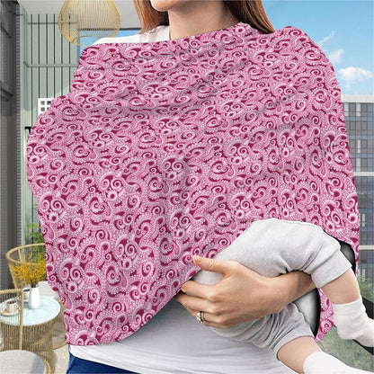Pink Octopus Tentacles Pattern Print Baby Seat Cover