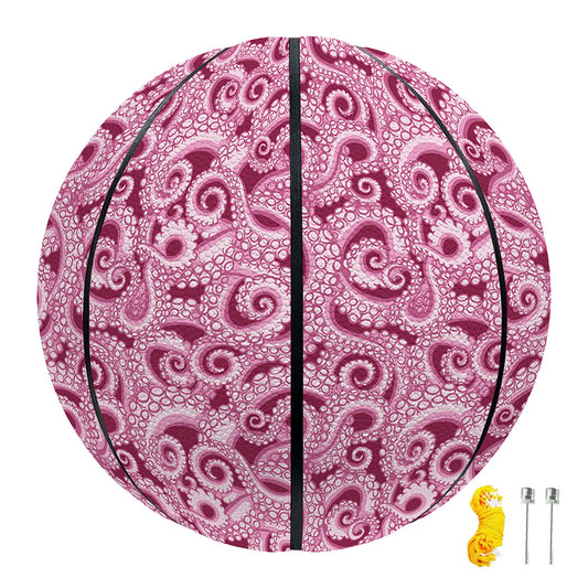 Pink Octopus Tentacles Pattern Print Basketball