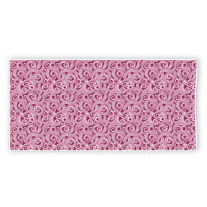 Pink Octopus Tentacles Pattern Print Beach Towel