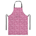 Pink Octopus Tentacles Pattern Print Bib Apron With Pocket