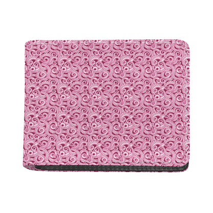 Pink Octopus Tentacles Pattern Print Bifold Wallet