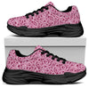 Pink Octopus Tentacles Pattern Print Black Chunky Shoes